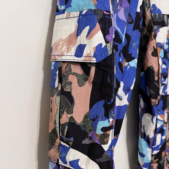 NWT Free People Movement Mesmerize Me Printed Pants in Violet Splendor C… - Picture 7 of 9